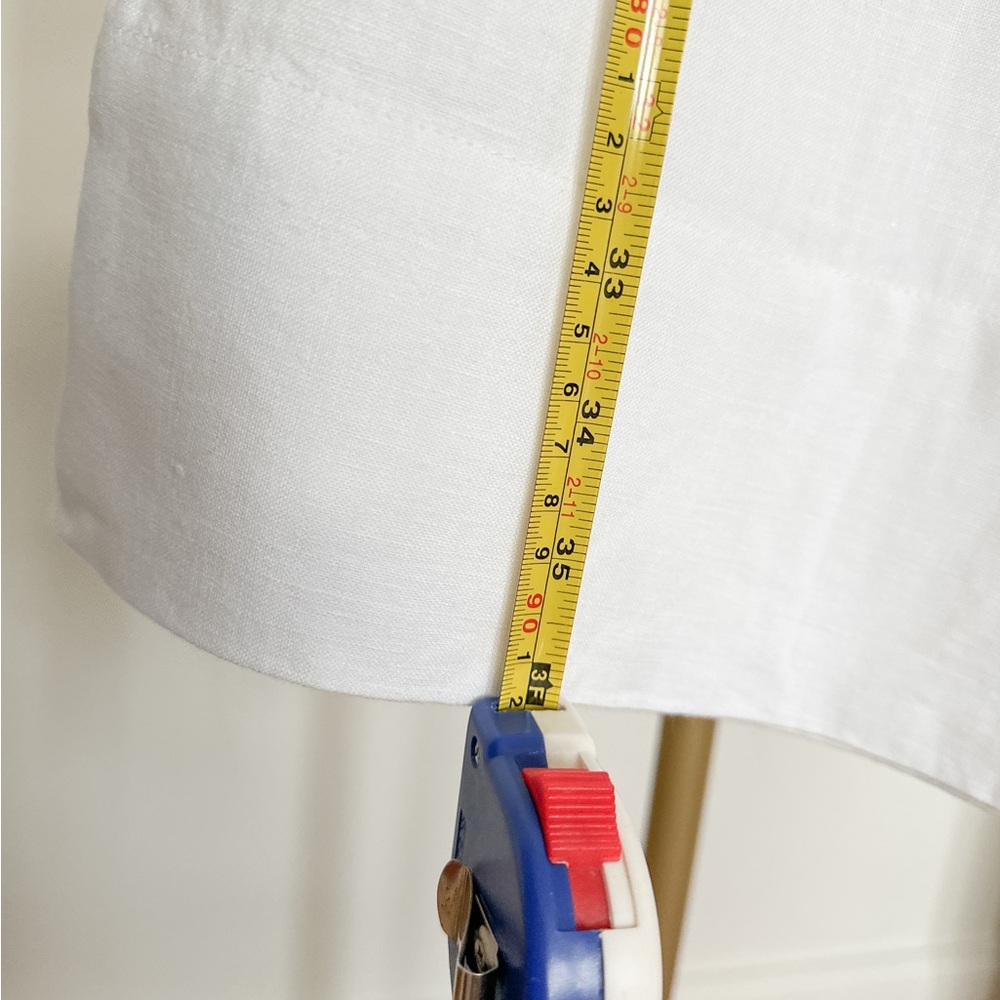 The White Company White Linen Wide Leg Crop Pants Size 6 NWOT Flat Front Pockets - Picture 4 of 7